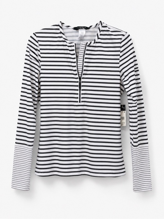 Ralph Lauren Other - Ralph Lauren swimwear long sleeve Black and White Striped Zip-Neck rash guard